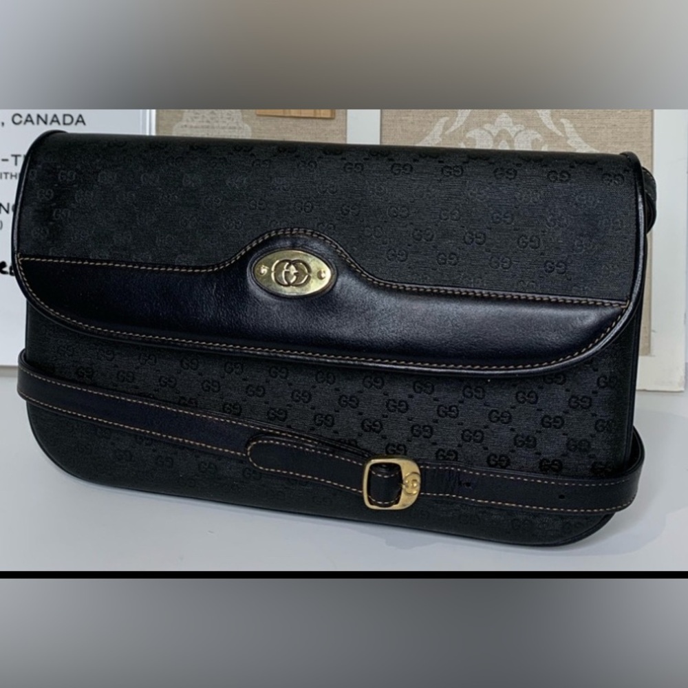 Gucci PVC Vintage Micro GG Crossbody/ Shoulder Bag